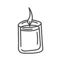 Hand drawn candle. Doodle candle