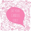 Hand drawn candy set