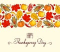 Hand drawn card Thanksgiving Day