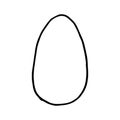 Hand drawn cartoon simple easter egg for Easter. Doodle vector illustration in cute style Royalty Free Stock Photo