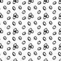 Hand drawn cereal seamless pattern. Vector illustration in sketch style Royalty Free Stock Photo