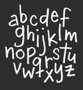 Hand Drawn Chalk Alphabet Letters