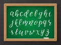 Hand drawn chalk alphabet