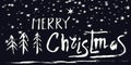 Hand-drawn chalk Christmas and New Year Royalty Free Stock Photo