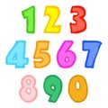 Hand drawn chalk numbers