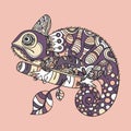 Hand drawn chameleon