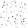 Hand drawn chaotic dots, spots and blobs vector seamless pattern. Royalty Free Stock Photo