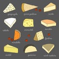 hand drawn cheese. Royalty Free Stock Photo