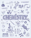 Hand drawn chemistry set Royalty Free Stock Photo