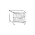 Hand-drawn chest of drawer. Scandinavian-style drawer vector illustration Royalty Free Stock Photo