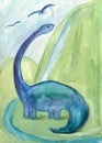 Children's drawing of a dinosaur