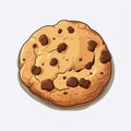 Hand Drawn Chocolate Chip Cookie Illustration For 2d Game Art