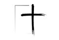 Hand drawn christian cross