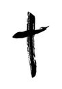 Hand drawn christian cross symbol