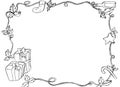 Hand drawn Christmas border Royalty Free Stock Photo