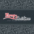 Hand drawn Christmas seamless pattern on grey color