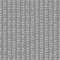 Hand drawn christmas seamless pattern. Knitted wool texture for textile, gift papers, scrapbooking. Abstract grey winter