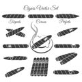 Hand drawn cigars vector Royalty Free Stock Photo