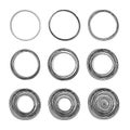 Hand drawn circle line sketch set. Vector circular scribble doodle circles for message Royalty Free Stock Photo