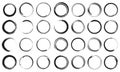 Hand drawn circles sketch frame super set. Rounds scribble line circles. Vector illustrations