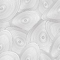 Hand drawn circular lines seamless pattern. Royalty Free Stock Photo