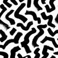 Hand drawn circular lines vector seamless pattern. Royalty Free Stock Photo