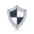 Hand drawn classic security shield protection icon illustration Royalty Free Stock Photo