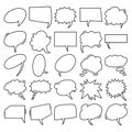 Hand-Drawn Cloud Vector Set Royalty Free Stock Photo