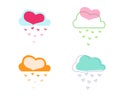 Clouds with hearts