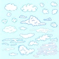 Hand drawn clouds