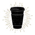 Hand drawn coffee cup vector illustration. Royalty Free Stock Photo