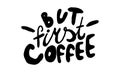 Hand drawn coffee lettering Royalty Free Stock Photo