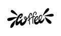 Hand drawn coffee lettering Royalty Free Stock Photo