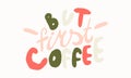 Hand drawn coffee lettering Royalty Free Stock Photo