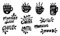 Hand drawn coffee lettering Royalty Free Stock Photo