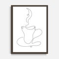 Hand drawn coffee tea cup wall decor Royalty Free Stock Photo