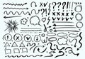 Hand drawn collection of elements for design Royalty Free Stock Photo