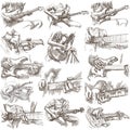 An hand drawn collection, full sized pack - GUITAR SOLO Royalty Free Stock Photo