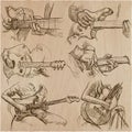 An hand drawn collection, vector pack - GUITAR SOLO