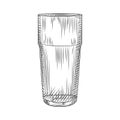 Hand drawn Collin glass . Highball isolated on white background