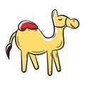 Hand Drawn Color Camel Icon