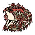 Hand drawn color eagle head Royalty Free Stock Photo