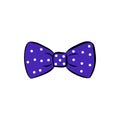 Hand drawn color vector butterfly tie, violet