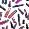 Lipsticks seamless pattern.