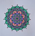 hand drawn colorful mandala