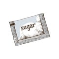 Hand drawn sugar sachet