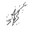 Hand drawn Comics vs frame. Versus lightning ray border, comic fighting duel and fight confrontation logo. Vs battle challenge,