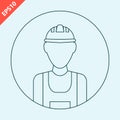 hand drawn construction worker design vector icon flat isolated illustration Royalty Free Stock Photo