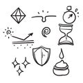 hand drawn Cosmetic Properties and Effects related illustration icon isolated doodle