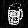 Hand Drawn Craft Beer Template Royalty Free Stock Photo